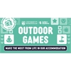 teal green graphic saying outdoor games, for a ice cream and outdoor game event