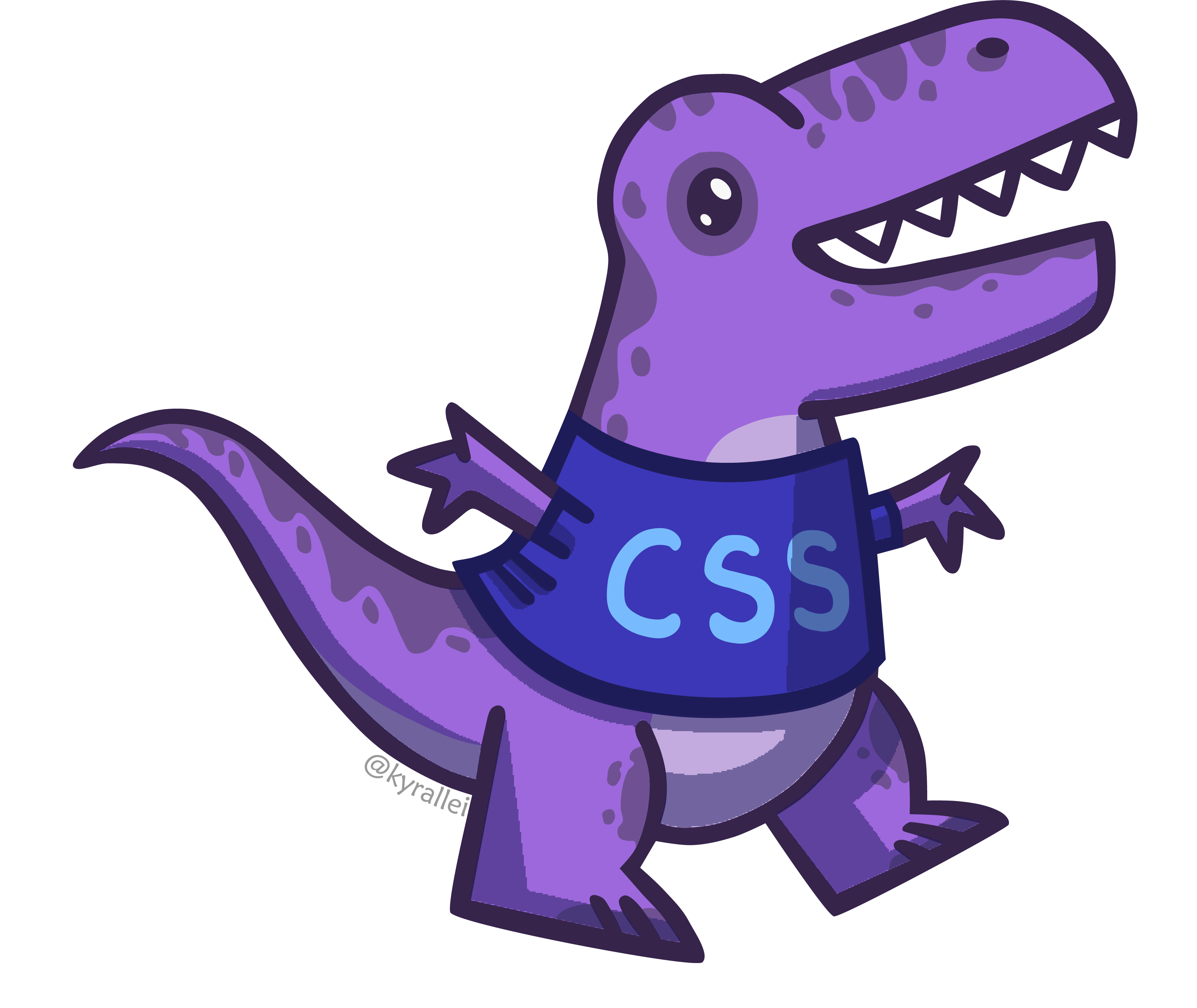 TeX, our purple dinosaur mascot